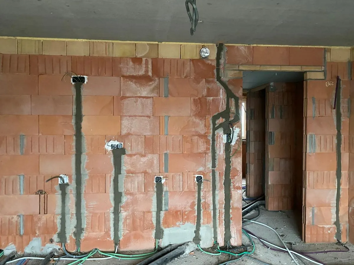 Sleuven gefreesd in een nieuwbouw